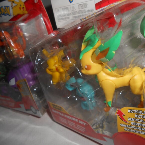 NEW 2 PACKS 3 EACH POKEMON BATTLE FIGURE SETS PIKACHU WYNAUT LEAFON APPLETUN 🎁 - Picture 5 of 9